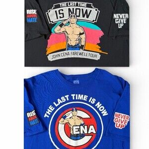 WWE John Cena Farewell Tour San Antonio & Chicago 5XL Last Time Is Now LOT OF 2